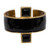 KJL Kenneth Jay Lane Art Deco Geometric Cuff Bracelet, Black Enamel and Gold