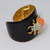 KJL Kenneth Jay Lane Black Enamel Crystal and Resin Scarab Cuff Bracelet in Gold