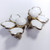 White Carved Glass Petal Clip on Earrings in Gold, Mid 1900s