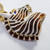 Jay Strongwater Zebra Charm, Painted White and Brown Enamel with Crystal Accents