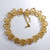 KJL Kenneth Jay Lane Floral Gold Crystal and Faux Pearl Leaf Link Necklace
