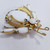 Juliana DeLizza & Elster Aurora Borealis and White Crystal Bug Insect Pin Brooch