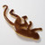 Oscar de la Renta Caramel Enamel Monkey Pin Brooch in Gold