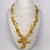 Kenneth Jay Lane KJL Golden Plume Feather Link Necklace