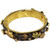 Kenneth Jay Lane KJL Pave Crystal Raised Motif Bangle Bracelet Leopard Pattern