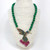 Heidi Daus Sincere Joy Beaded Hummingbird Drop Necklace