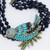 Heidi Daus Marquise Madness Multi Strand Bead Necklace, Embellished Bird Pendant