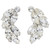 Weiss Marquise and Round Clear Crystal Cluster Clip on Earrings in Silver