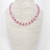 Laguna Pink Rose Faceted Crystal Bead Necklace with Vintage Brass Hook Clasp