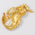 Oscar de la Renta Ram Pin Brooch in Gold, with Gold Shadow Swarovski Crystals
