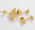 Oscar de la Renta Dangling Pearl Vine Flower Pin Brooch in Gold