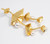 Oscar de la Renta Dangling Pearl Vine Flower Pin Brooch in Gold