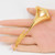 Oscar de la Renta Calla Lily Pin Brooch in Gold