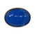 Lapis Lazuli Art Deco Carved Blue Scarab Cabochon Oval Bezel Pin Brooch