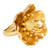 Oscar de la Renta Gold Poppy Flower Cocktail Statement Ring, Modern