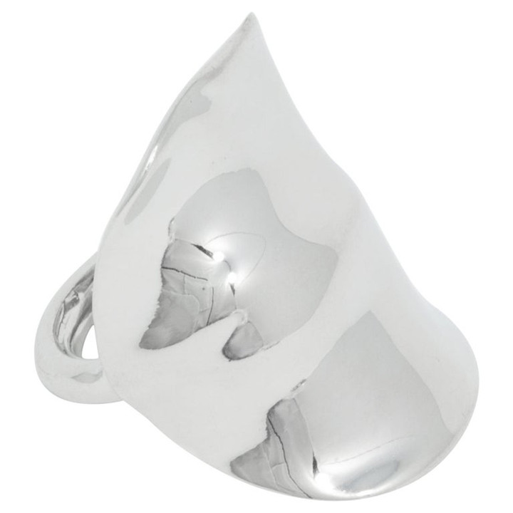 Kenneth Jay Lane Silver Polished Cocktail Statement Ring, KJL, Modern