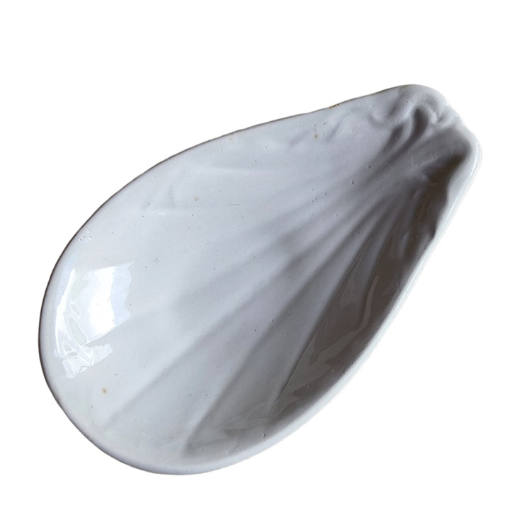 Antique White Ironstone Relish Dish, Bowl, Soap Tray, Farmhouse Decor England