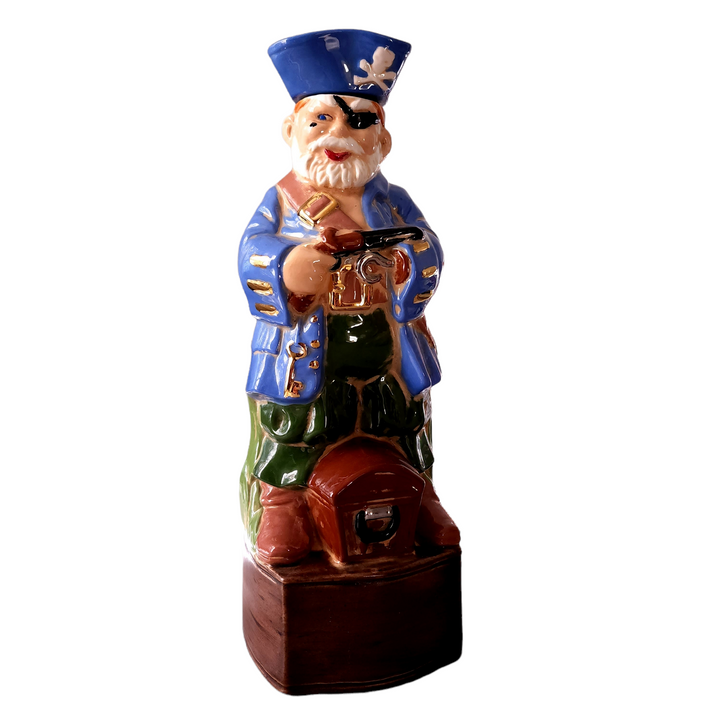 12 1/2" ALBERTA’S MOLDS Hand Painted Ceramic Pirate Decanter