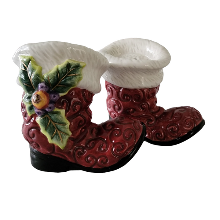 FITZ & FLOYD Christmas Santa Salt & Pepper Set