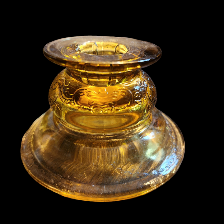 Indiana Glass Recollection Amber Single Light Candlestick