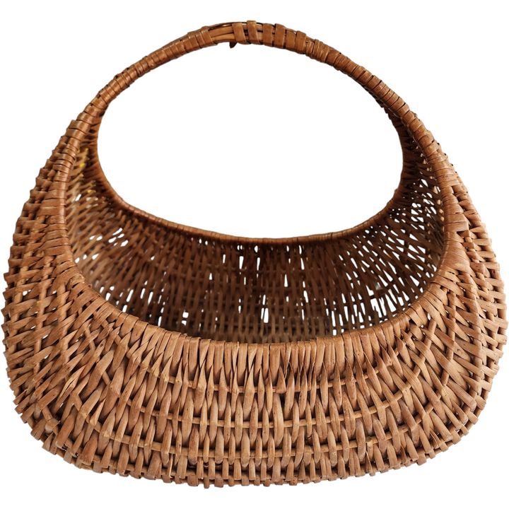 Vintage Wicker Rattan Basket Farmhouse Home Decor Large Storage Primitive