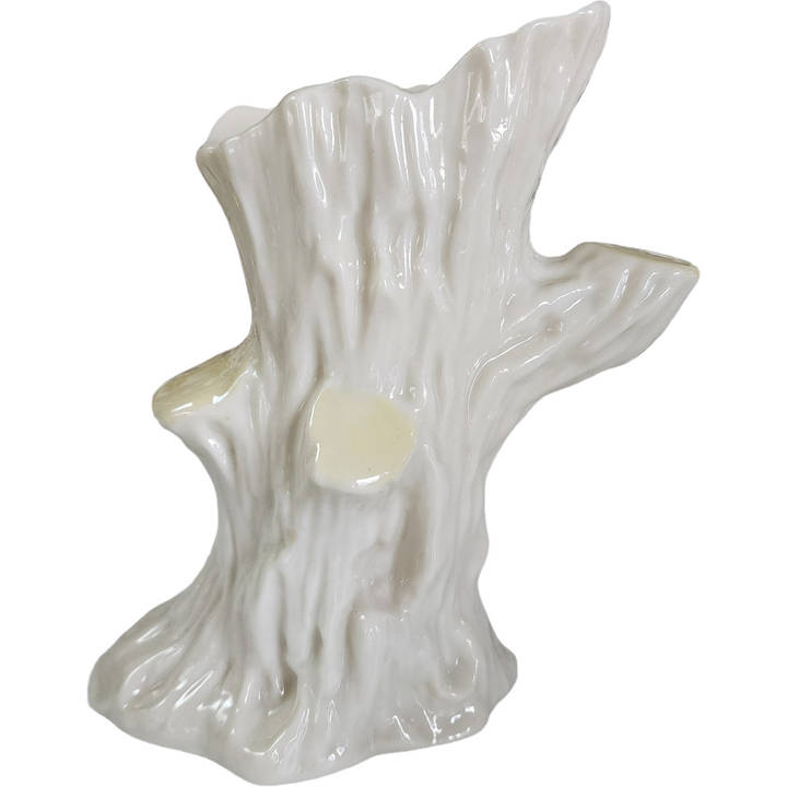 Belleek Porcelain Tree Trunk Planter or Flower Vase Ireland