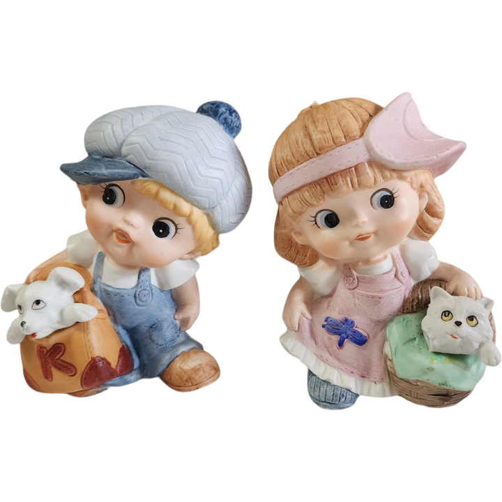5" Homco Porcelain Boy and Girl Figurine #1439