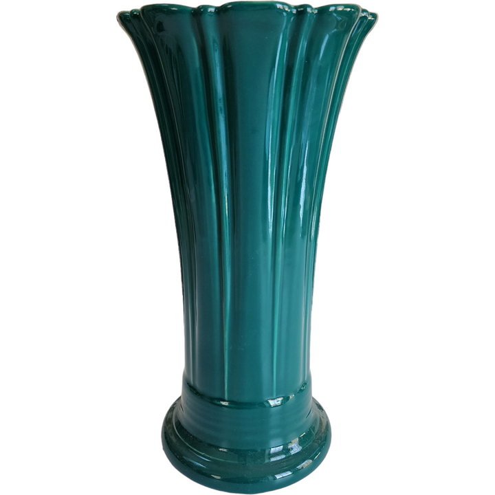  9" Homer Laughlin Fiesta Evergreen Green Flared Vase   