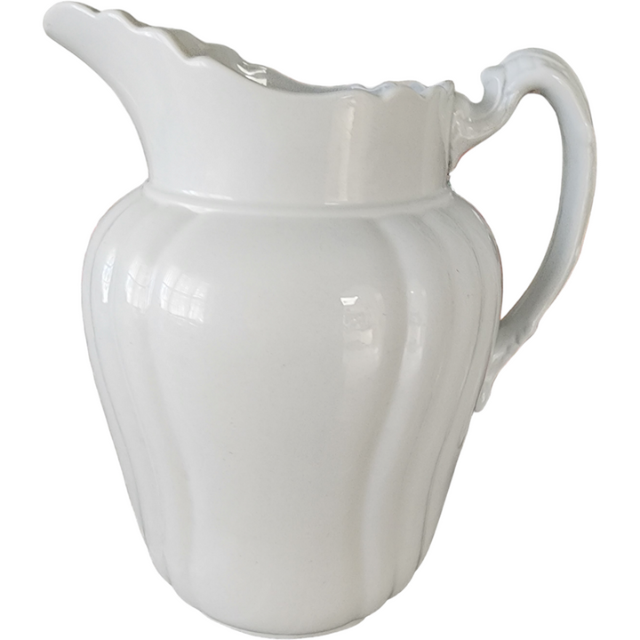 Johnson Bros England Ironstone  All White Pitcher