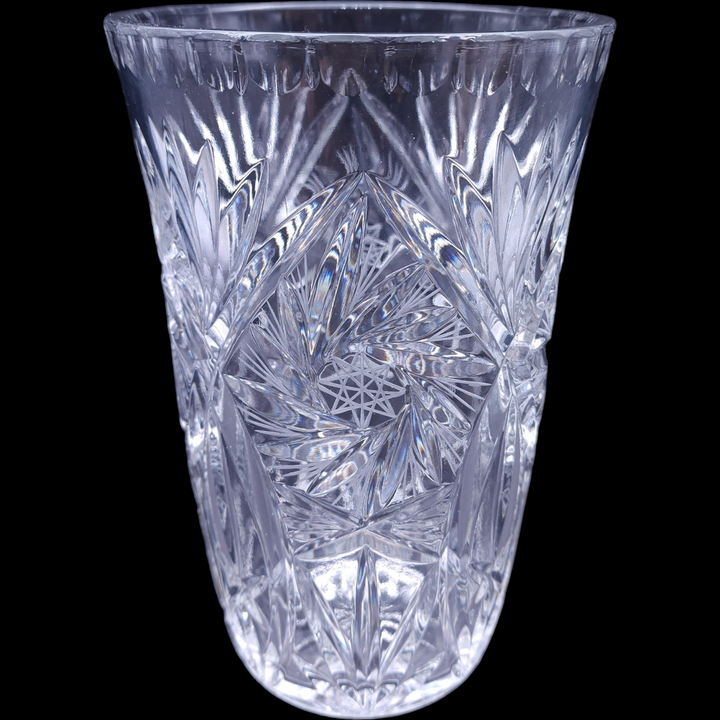 Cazlor Crystal Tasia Star Pinwheel Lead Crystal Flower Vase