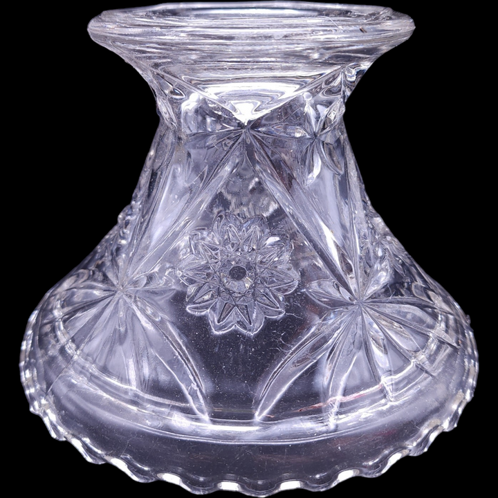 6" Anchor Hocking Prescut Clear EAPG Glass Punch Bowl Stand