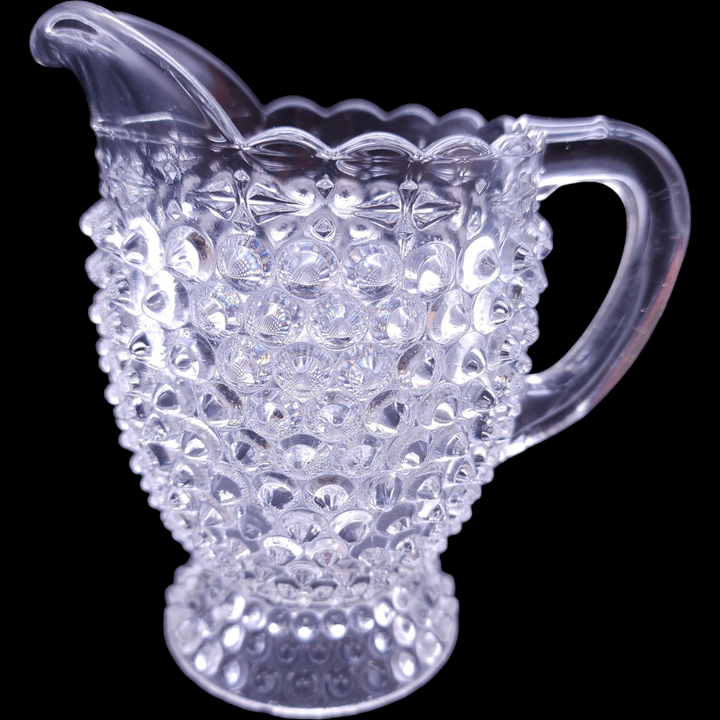Columbia Glass Co. Double Eye Hobnail with Decorative Band Pitcher