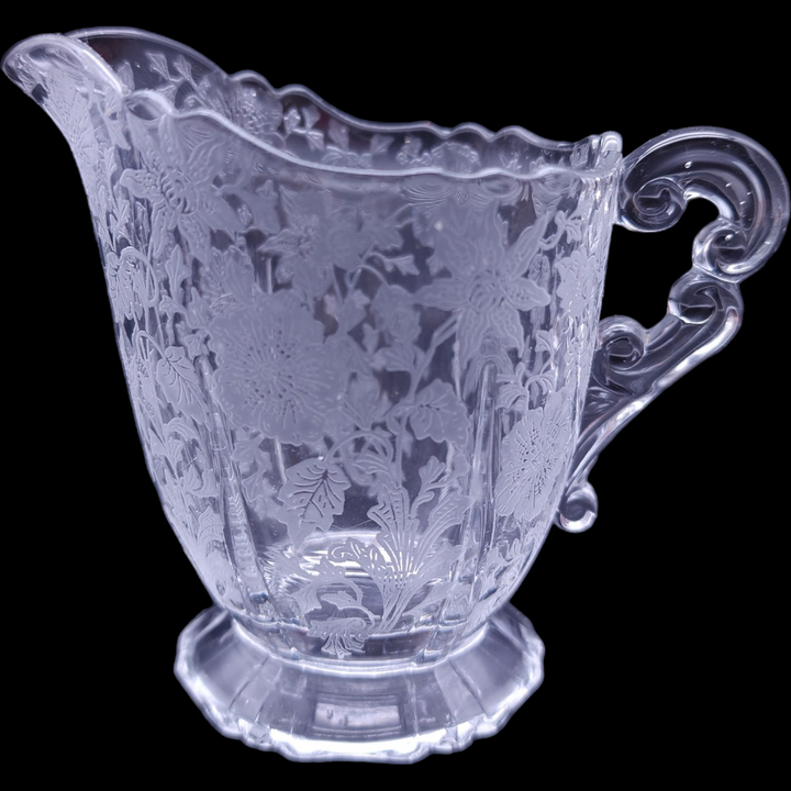 Cambridge Wildflower Clear Footed Creamer