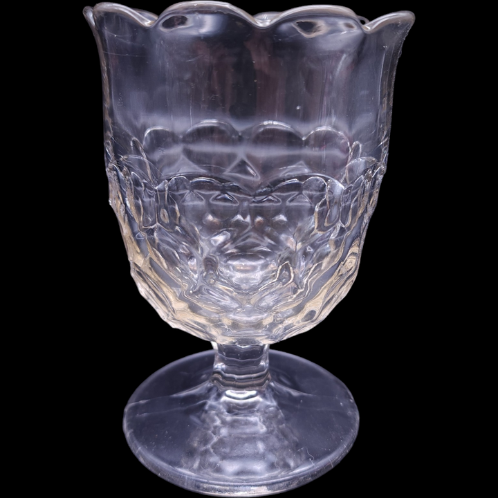 Boston Silver Thumbprint EAPG Glass Celery Vase