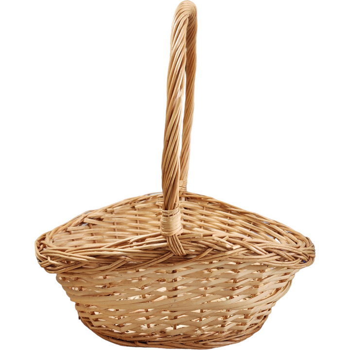 13" Wicker Rattan Basket Farmhouse Home Decor Storage Primitive