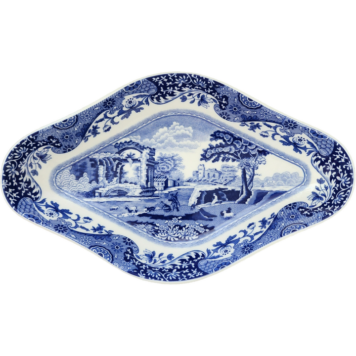 Spode Blue Italian Collection Pickle Dish