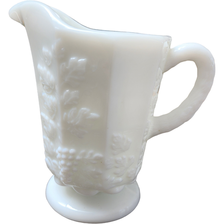 Westmoreland Paneled Grape Milk Glass Creamer