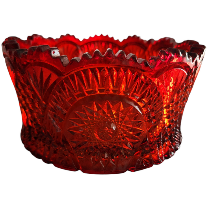 Mosser Ohio Diamond Classic Red Round Bowl Vase