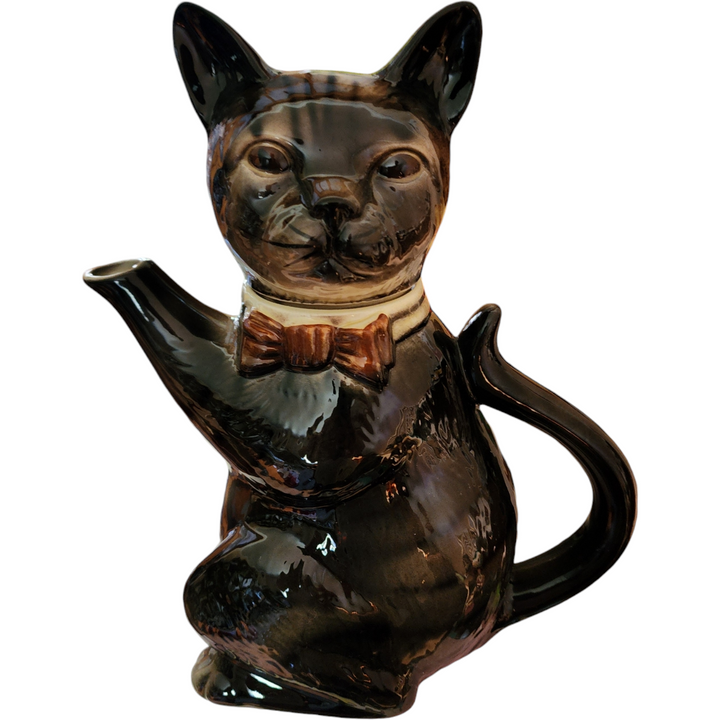 Tony Wood Studio Pussyfoot Siamese Cat Ceramic Figural Teapot