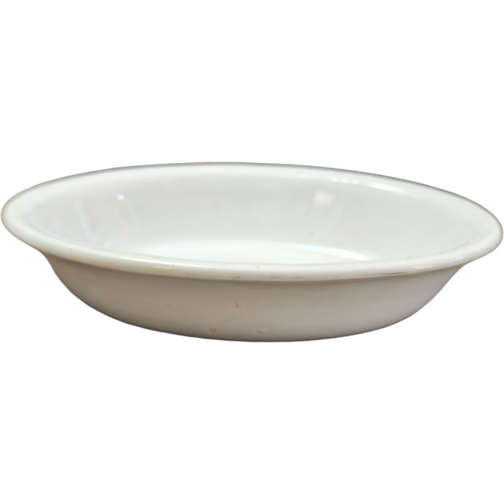 H. Burgess Burslem White Ironstone  Smooth Relish Dish Bowl