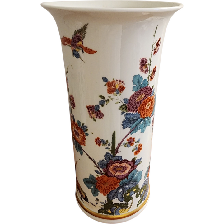 Lenox Saxony Vase Smithsonian Meissen Reproduction 24K Gold Trim 1979 Made in USA