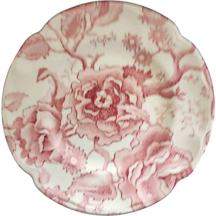 Johnson Brothers English Chippendale Red Transferware Bread & Butter Plate Vintage Ironstone England