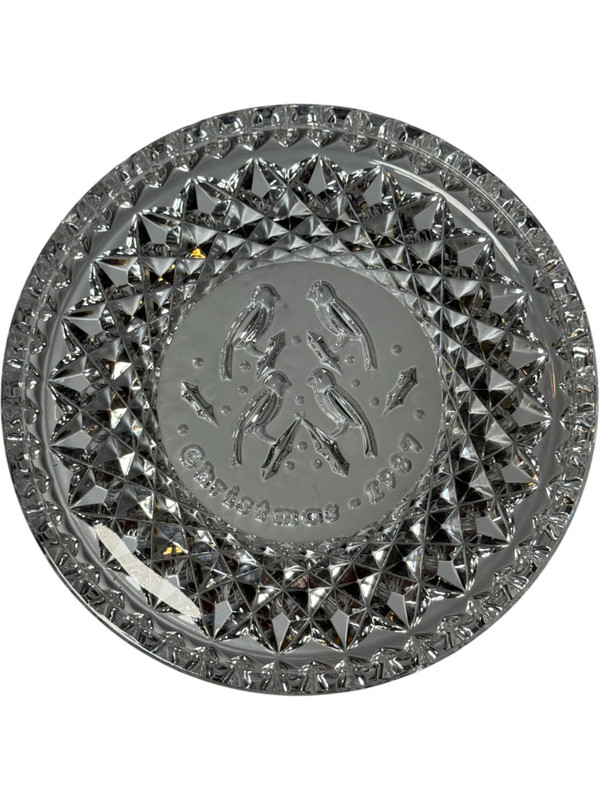 Vintage Waterford Crystal 4 Calling Birds Christmas Plate 1987 Twelve Days of Christmas Series No Box