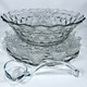 18" FOSTORIA American Clear 15 Pc Punch Bowl Set