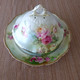 Schwarzburg Rudolstadt Straus & Söhne Porcelain Hand Painted Cottage Roses Dish Signed Piece 