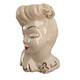 6" American Bisque Glamour Girl Ceramic  Lady Head Vase