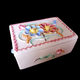 Porcelain Hand Painted Blue and Pink Flowers Trinket Jewelry Box with Lid Italy