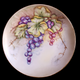 Holiday China V Hand Painted Cabinet Plate Grapes Pattern Artist Signed