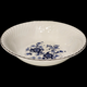 Wedgwood Royal Blue Floral Center Swirled Rim Royal Blue Round Vegetable Bowl