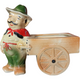 Collectible Figural Nursery Planter Man with Cart Japan
